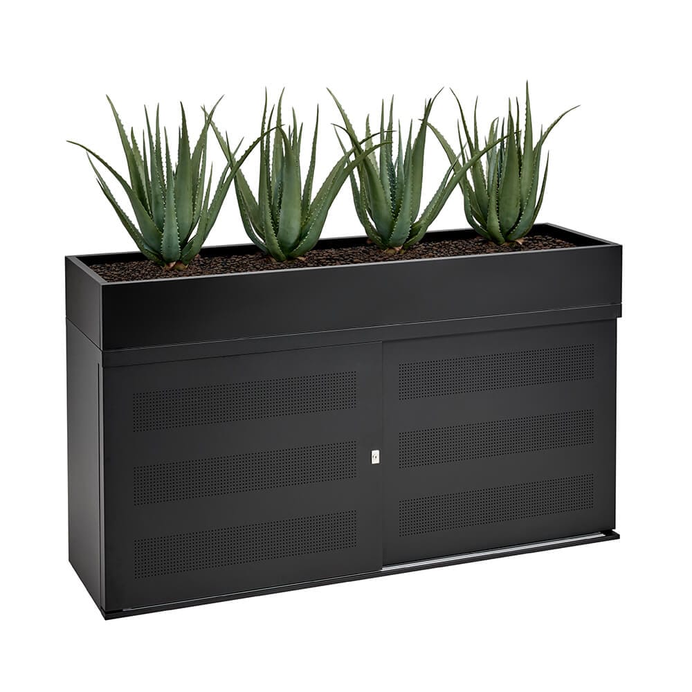 Plantenbak schuifdeurkast staal