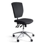 bedrijfsstoel laag aluminium stof