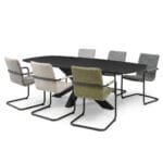 Vergadertafel deens ovaal spinpoot